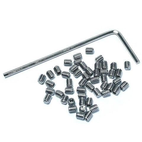 50 Piece M2.5 X 3mm Stainless Steel 304 Set Screws Hex Socket Allen Head Kit With 1.2mm Allen Wrench Heavy Duty Fasteners