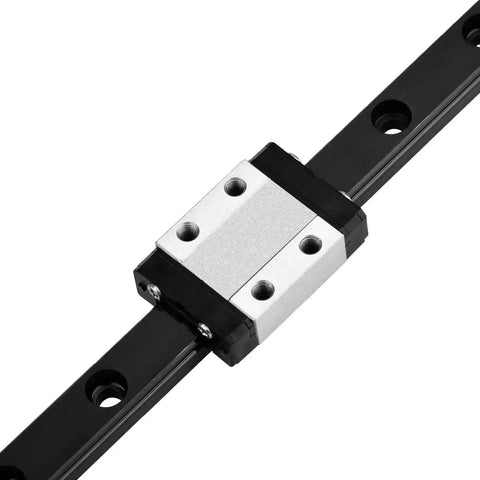Close-up of 300mm Linear Sliding Rail Guide With MGN9C Carriage Block For 3D Printers And CNC Machines Heavy Duty Stainless Steel