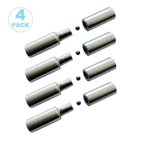 Four Inch Weld On Bullet Hinges Four Pack Heavy Duty Barrel Hinge For Gate And Door With Ball Bearing Detachable Swing Door For Trailer Ramp Half Inch Pin 1200 Lbs Load Capacity SRNETKJ displayed
