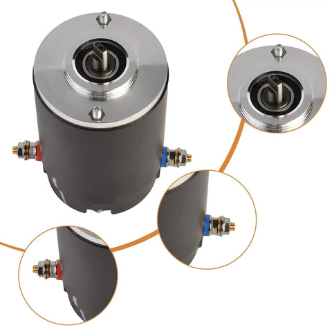 Rv Hydraulic Pump Motor 12V For Lippert Leveling F000MM0809 5 167576 414018, front and side view, close-up details
