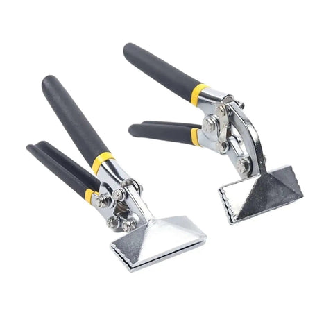 Sheet Metal Bending Pliers Set, Two Pack Three And A Quarter Inch Hand Tools with ergonomic grips, nickel plated steel