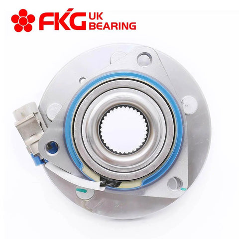 Front view of Front Hub Assembly Set of 2 for Impala Allure Aurora Bonneville LeSabre Century Seville 5-Lug with ABS 513121 12429204