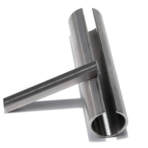Stainless Steel 304 Crank Shaft Adapter For Gas Engine Pulleys, 5/8 Inch Inner Diameter To 3/4 Inch Outer, 3 Inch Length, 3/16 Inch Keyway