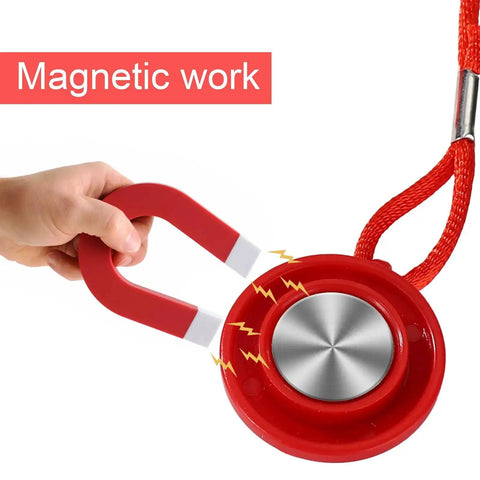 Using magnet on red Universal Treadmill Safety Key, part of Two Pack Universal Treadmill Magnetic Safety Keys Red Emergency Stop Clips With Powerful Magnets Replacement Safety Switch For Most Running Machines And Home Gyms In Round And Rectangular Styles.