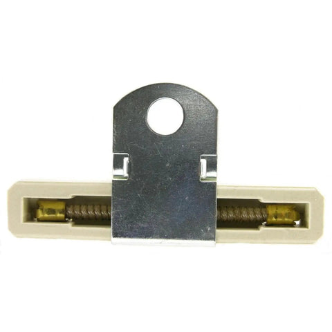 ACDelco ignition coil resistor module with beige plastic housing and metal mounting bracket, front view