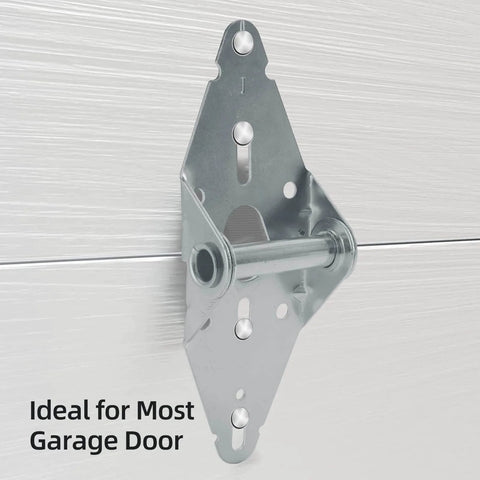 4 Pack Heavy Duty Garage Door Hinges 14 Gauge Steel With Galvanized Finish installed on garage door