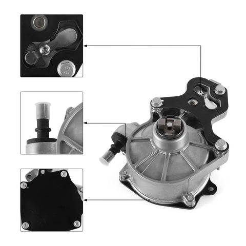 AULINK vacuum pump 2.0L/2.5L for GM vehicles, silver housing with black mounting bracket
