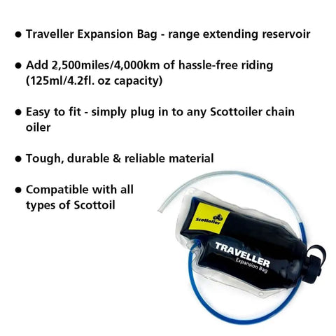 Traveller Expansion Bag for Essentials Micro XSystem 3.0 Plus Electronic Automatic Motorcycle Chain Lubrication System