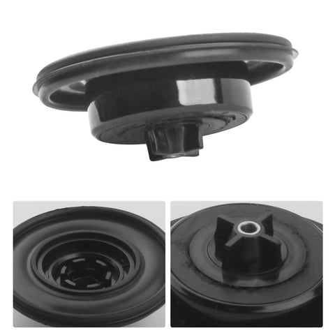 Replacement valve diaphragm for Irritrol sprinkler valves 2400/2600/2700DPR, 3/4–1 in, black plastic
Diaphragm interior close-up showing seal grooves for irrigation valve
Top view of diaphragm assembly with central post for Irritrol valve 2400/2600/2700DPR