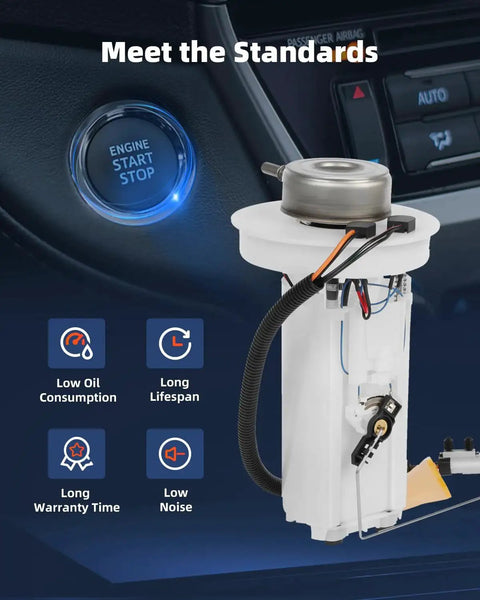 Dodge Dakota Fuel Pump Assembly Replacement For 2000-2003 2.5L L4 3.9L V6 4.7L V8 Crew Cab Pickup 24 Gallon Tank
