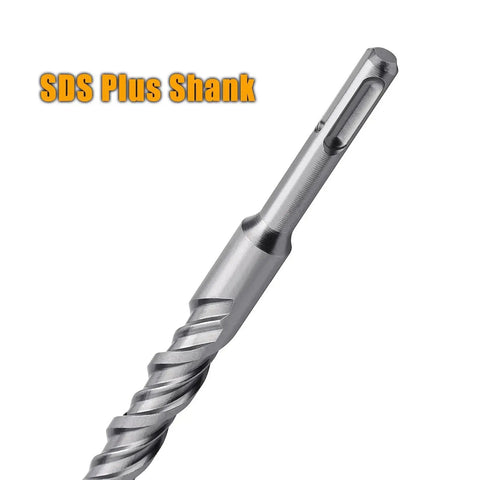 Close-up of SDS Plus Rotary Hammer Drill Bit 1-1/2 Inch Diameter 23.6 Inch Length For Concrete Brick Cement And Stone Carbide Tip Steel Shank