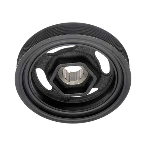 Harmonic Balancer For Acura TSX 2013 2014 Black Serpentine Drive Belt Type With Keyway And One Mounting Hole BeefedUp Direct Fit