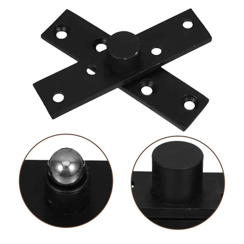 360 Degree Heavy Duty Hidden Bookcase Hinges Stainless Steel Shaft Invisible Door Hinge Hardware Black Finish close-up