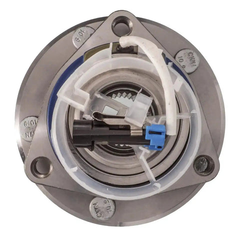Front view of Front Hub Bearing Assembly For 1997-2008 Cadillac XLR 5 Lug ABS Direct Fit Bolt On 30 Spline Ball Compatible with Chevrolet Corvette