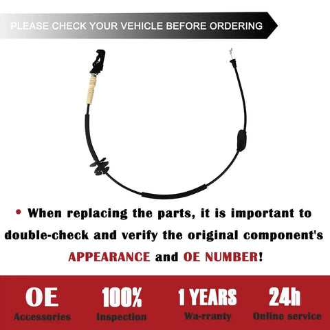 Door Latch Release Cable For Ford F-150 2015 2020 Front Driver Or Passenger Side Interior Door Handle Cable with instructions