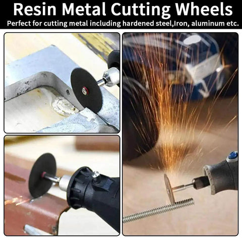 Rotary Tool Cutting Wheel Set With Diamond And Resin Cut Off Discs 3 Blade Types For Wood Metal Plastic Glass And Stone Ideal For DIY Projects Low Heat Cutting Replacement EZ545 544 Compatibility Heavy Duty And Sharp used on metal