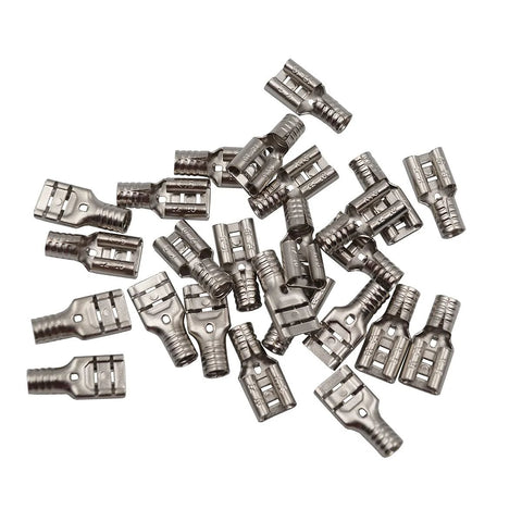 Supplying Demand T1112 25-pack silver high-temp 1/4 in female quick-disconnect terminals for 12-10 AWG wire