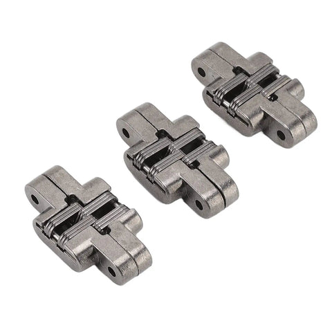 3 Pcs 43mm Mini Cabinet Invisible Hinges 180 Degree Zinc Alloy Cross Hinge Set Black Plated For Cabinets Jewel Boxes Durable