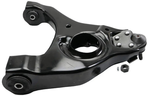 Front view of Front Right Lower Suspension Control Arm and Ball Joint Assembly for Chevy Silverado 1500 and GMC Sierra 1500, 1999-2007