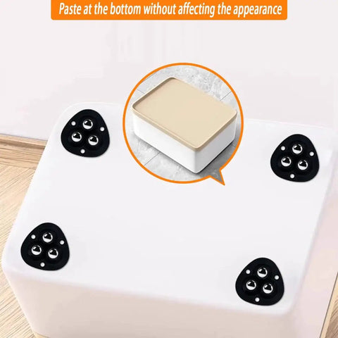 Peel And Stick Adhesive Caster Wheels For Appliances And Furniture 360 Degree Swivel Universal Rollers for a storage bin