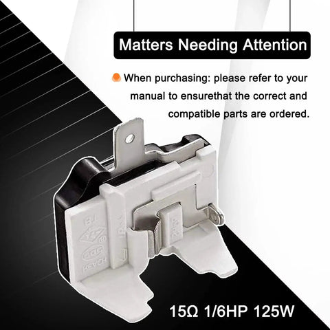 3 Pin 125W Refrigerator Start Relay And Thermal Overload Protector For Mini Fridges And Car Coolers 15 Ohm PTC Start Relay