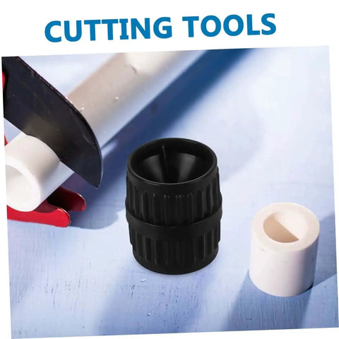 Two Pack Deburring Reamers For Tubing Inner And Outer Chamfering Tools For Pipes with plumbing tools in background