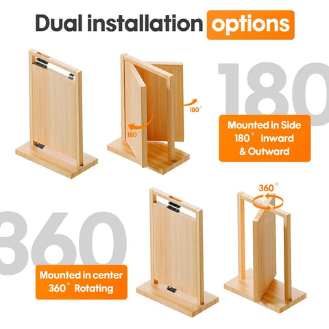 Pivot Hinge Kit For Murphy Door Hidden Door System Heavy Duty 570 Lb Load Bearing 360 Rotation Invisible Hinges diagram