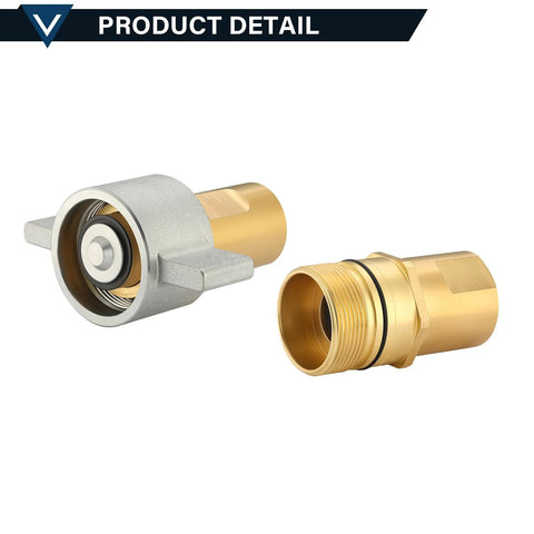 Solimeta 1 in NPT wet-line hydraulic quick disconnect coupling set with brass and steel components
