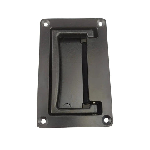 Recessed Zinc Alloy Pull Handle for Cabinets and Containers Black Flush Mount Door Handle 4.37 Inch Long Rust Resistant