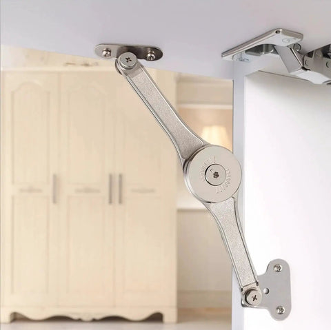 Heavy Duty Lid Stay Hinges For Cabinets And Toy Boxes With Adjustable Load Capacity And 180 Degree Opening Durable Folding Support Hinges For Closets Wardrobes And Storage Boxes Easy Install Strong Metal Construction For Long Lasting Use installed on cabinet door