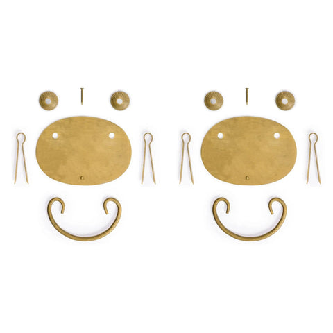Oval Brass Drawer Pulls Set Of 2 4 Inch Cabinet Handles With 60mm Center To Center Bore, antique finish, hardware pieces displayed.