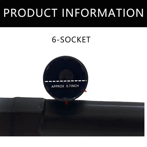 Six Point Spline Lug Nut Socket Replacement For Wheel Lock Nuts cross-section, approx 0.7 inch diameter, product information
