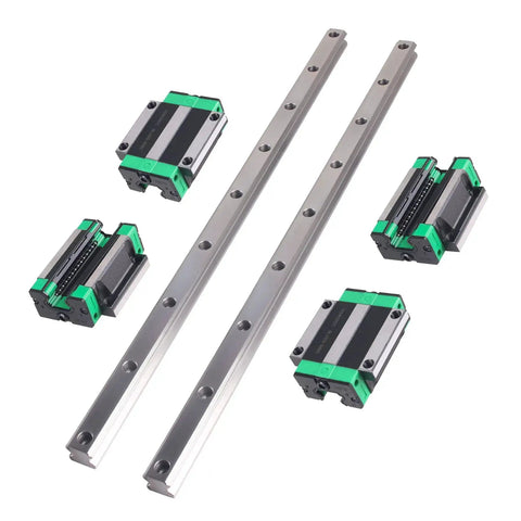 2 Pack HGR20 1500mm Linear Guide Rails and 4 HGW20CC Flange Type Bearing Carriage Blocks for DIY CNC Routers Lathes and Mills Beefy Heavy Duty Smooth Pro Grade Linear Slide Kit