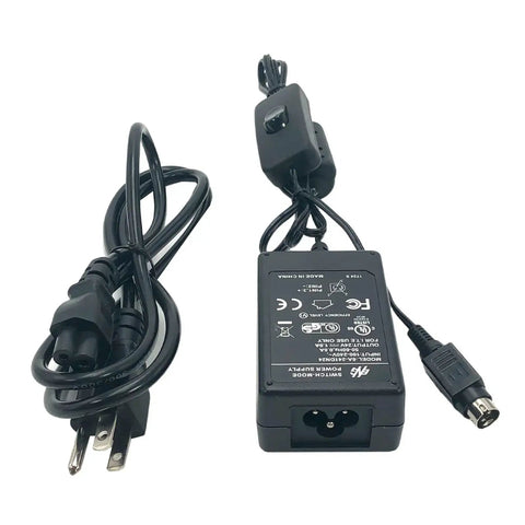 Worldwide 24W AC Adapter 24V 1A Switching-Mode Power Supply with cord, 3-pin connector, and 100-240V input, model 6A-241DN24.