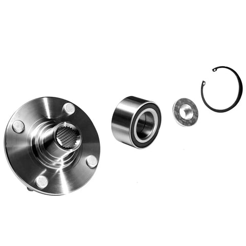 Exploded view of Front Wheel Bearing And Hub Assembly Kit For Ford Focus 2000-2011, 4-Lug, Dual Pack X2