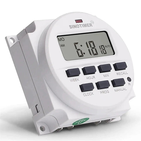 12/24 Volt DC Timer Switch With 7 Day 24 Hour Programmable Time Relay Clock For Panel Mount Use With Countdown Off Function