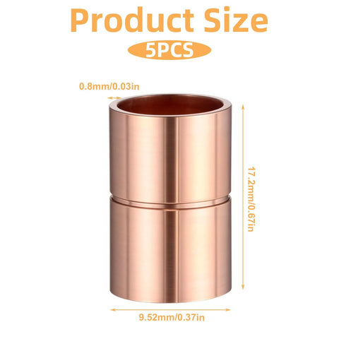 Amazon 5-pack copper straight sweat fittings, 3/8 in ID, dimple stop for HVAC air conditioning