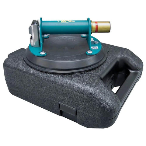 Beefy Flat Vacuum Cup 8 Inch Heavy Duty Lifting Tool With Solid Metal Construction And Case 125 Lb Capacity For Glass Tile Granite