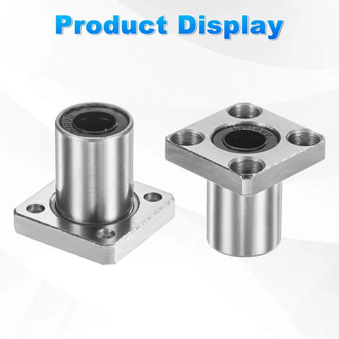 LMK10UU Linear Ball Bearings 10mm Bore 19mm Outer Diameter 29mm Long 5mm Hole 4 Pack Sealed Double Sided Rubber Flange Rod Liners