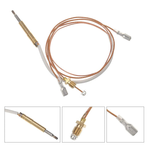 Timsec 2-pack outdoor patio heater thermocouplers, 23.5 in length, copper tubing with brass fittings for propane heaters.
