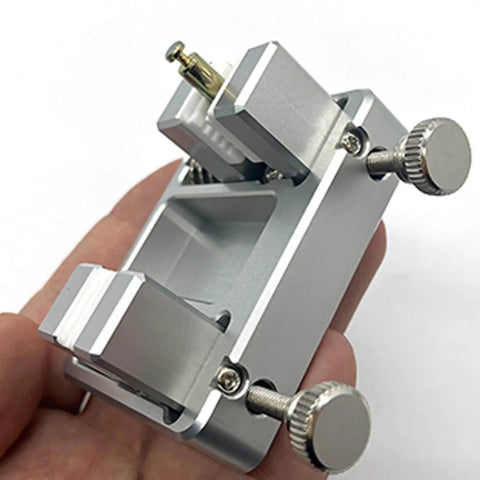 Adjustable Welding Wire Fixture Clamp With Thickened Aluminum Construction for Precise PCB Soldering and Fixturing in hand view