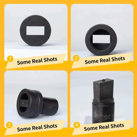 Rectangle Die For CH-70 Hydraulic Press Heavy Duty Metal Punch Die 15x20mm for steel, copper, aluminum with 40Cr spring steel.