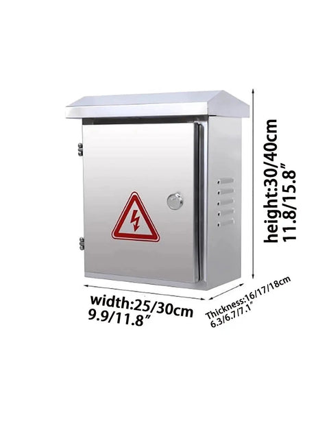 Indoor Outdoor Electrical Cabinet For Home And Industrial Monitoring Control Panel Enclosure, stainless steel, 30x25x16 cm