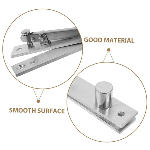Hidden Pivot Hinge 1Set Heavy Duty Door Hardware With 180 Degree Rotatable Design showcasing smooth stainless steel surface and good material