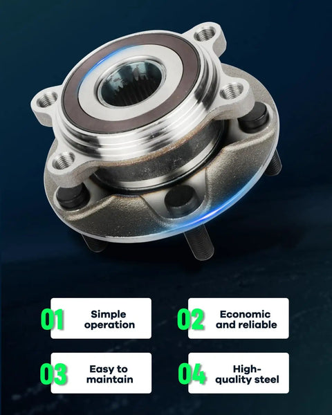 Front Wheel Hub Bearing Assembly For Mazda 3 2014-2018 And Mazda CX-3 2016-2019, 5 Lug, ABS Included, close-up view