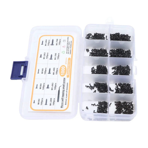 Ultimate Handy Self Tapping Screws Set In Carbon Steel With Pan Head Kit And Tweezers Ten Size Range For Glasses Watches Clocks Toys