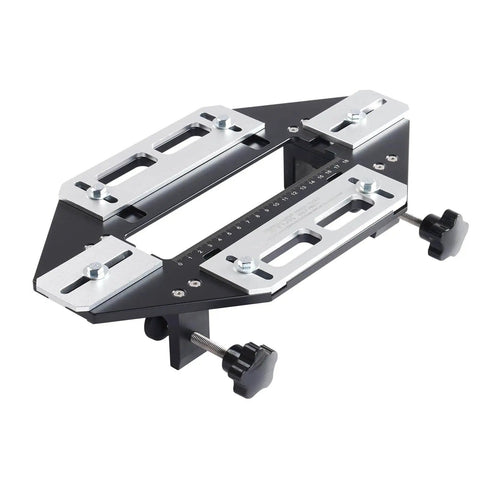 DIY Ready Door Hinge Jig For Woodworking Aluminum Alloy Hole Opener And Slotting Locator with flexible hinge hole guide on table