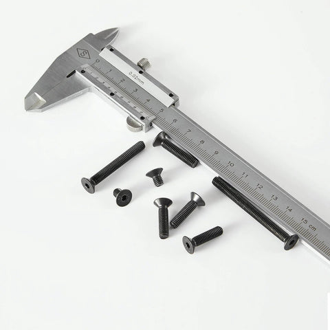 M5 Flat Head Hex Socket Cap Screws Set, Heavy Duty Countersunk and Fully Threaded, 10.9 Grade Alloy Steel With Black Oxide Finish