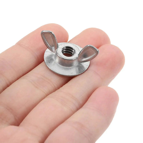 Metal wing nut 1/4-20 with washer base, part of 20 Pack Hurricane Shutter Wing Nuts 1/4-20 With Washer Base For Quick Release Storm Panels