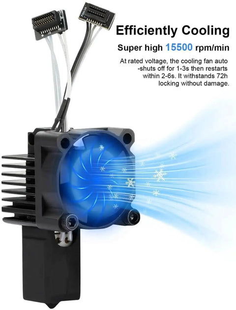 Hotend Kit With Fan For P1P And P1S 3D Printer Series, fan showing efficient cooling at 15500 rpm, part of the assembly